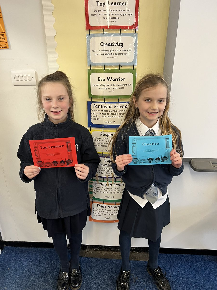 MrCRoom8HPS's tweet photo. Our wonderful #rightsrespecting certificate winners this week decided by the class a #toplearner for their amazing achievements outside of school and a #creative for their imaginative story writing in class and at home. Absolute superstars🌟 @HolytownPS @MrsLAlcorn https://t.co/aYQxq24eOQ