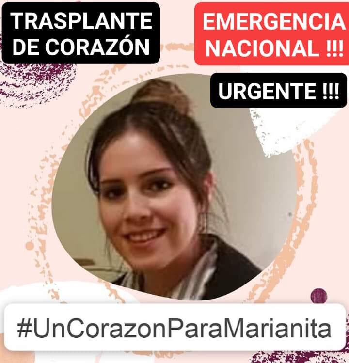 Nancy_nancy42's tweet photo. 🔴URGENTE🔴
Ella es MARIANA,Tiene 30 años d edad recién cumplidos. Se encuentra
en EMERG.NAC. x un TRASPL d CORAZÓN!
Sufre d miocardiopatia dilatada no compactada.
Se Encuentra intern. en el instituto cardiovascular de Bs As.
Primera en Emerg.Nac.x su cuadro extremadam crítico https://t.co/dj7ktb13un