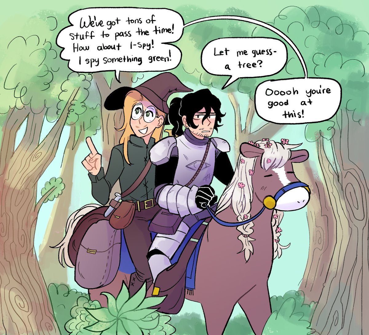 more fantasy au! mic is *really* great travel companion 💚💚💚 