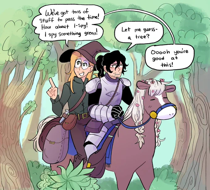 more fantasy au! mic is *really* great travel companion 💚💚💚 