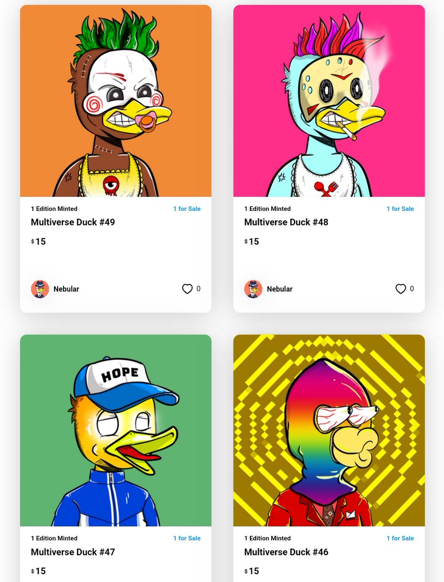 New drop multiverse duck 💯💯💯
Thank for support.

crypto.com/nft/collection…

#NFTCommunity #nftcollector #crofam #NFTs