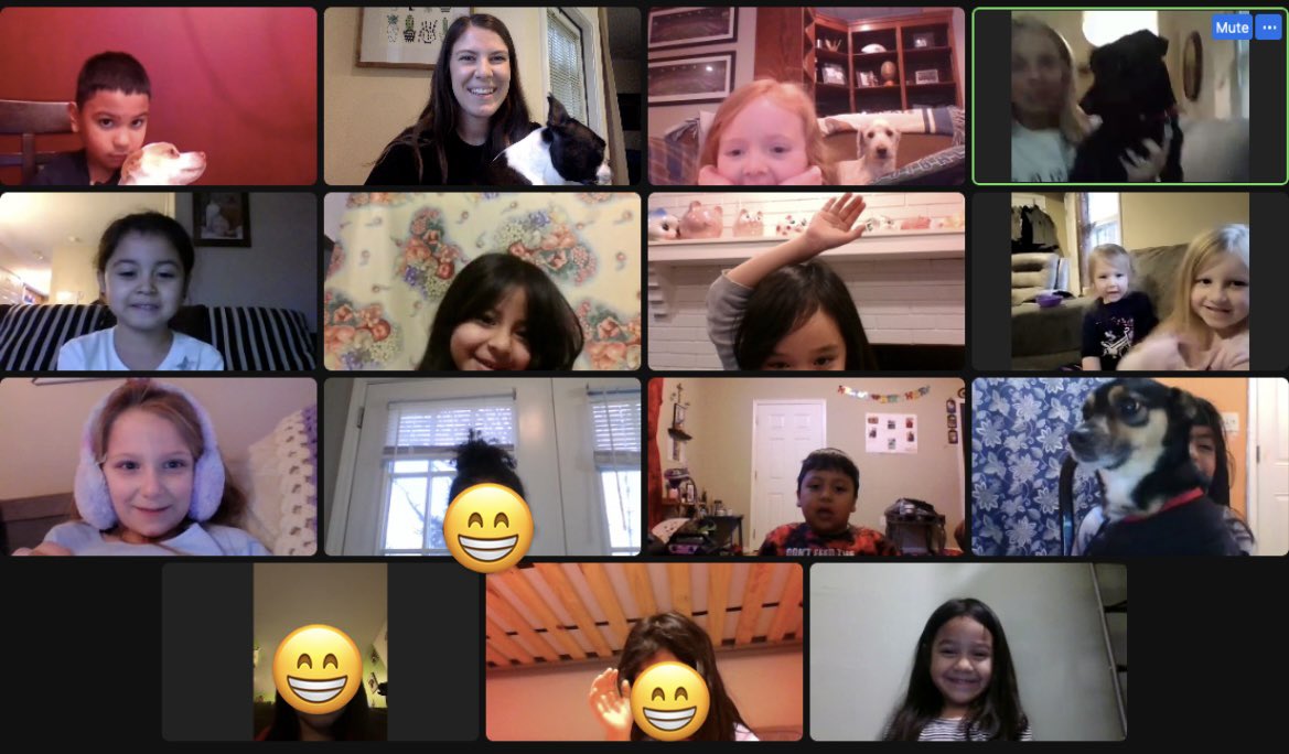 Making the most of NTI days! Today we shared our pets and favorite stuffed animals! So fun!