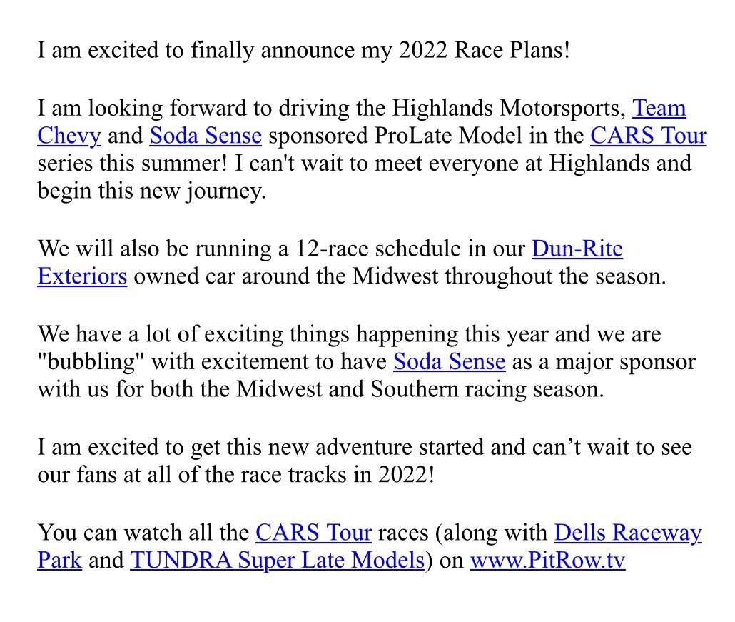 luke_fenhaus's tweet photo. 2022 Race Season Announced! 

@LorinRanier 
@TeamChevy 
@HighlandsRace 
@JoshReeves77 
@jwadelopez 
@Soda_Sense 
@DunRiteExterior 
@PitRowTV 

@KulwickiDDP https://t.co/x1pgxPa9Wz