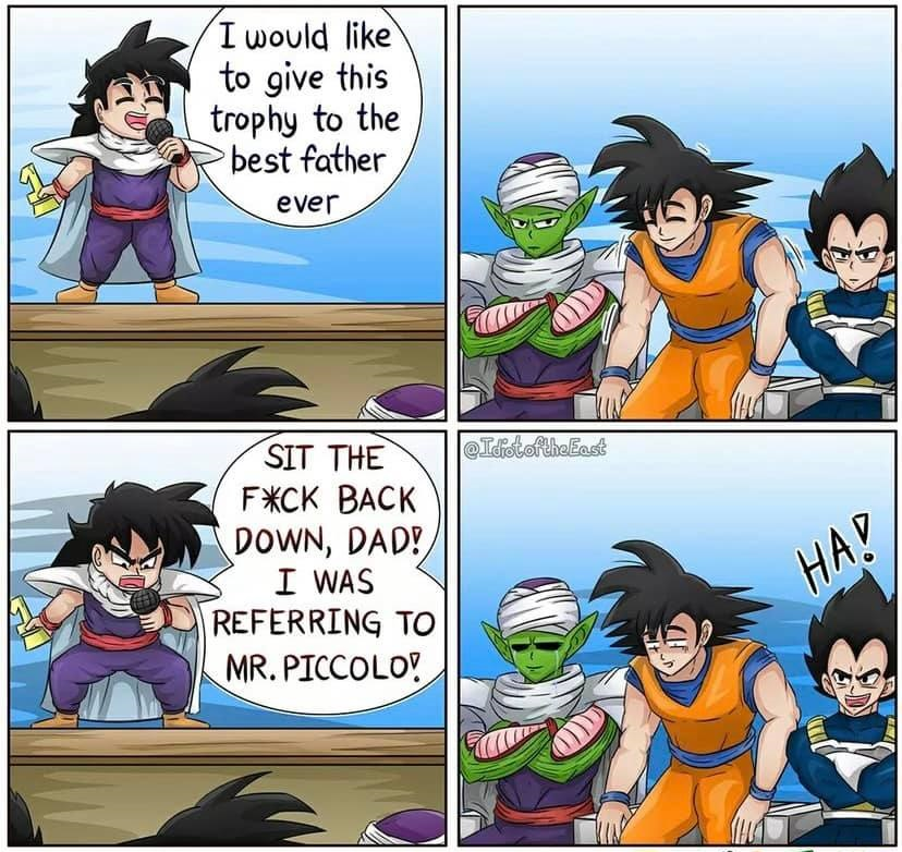 DiggzDaProphecy's tweet photo. 😂Piccolo is still the greatest dad in anime https://t.co/6NuNINMMwx