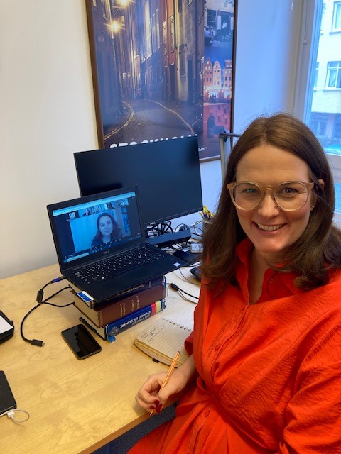 SwedenAnkara's tweet photo. Today SE hosted webinar “A Feminist reading on TR Foreign Policy” w @WFP14 for network of female diplomats in Ankara. Great discussion w @Evreki @zeyneppalemdar @peripateticpers @SofiaCalltorp on feminist IR theory, TR-RU rel.&amp; how to apply feminist reading in everyday diplomacy! https://t.co/ImU2wrXkAU