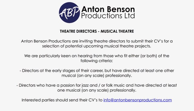 AB Productions Ltd (@abptheatreshows) on Twitter photo 
