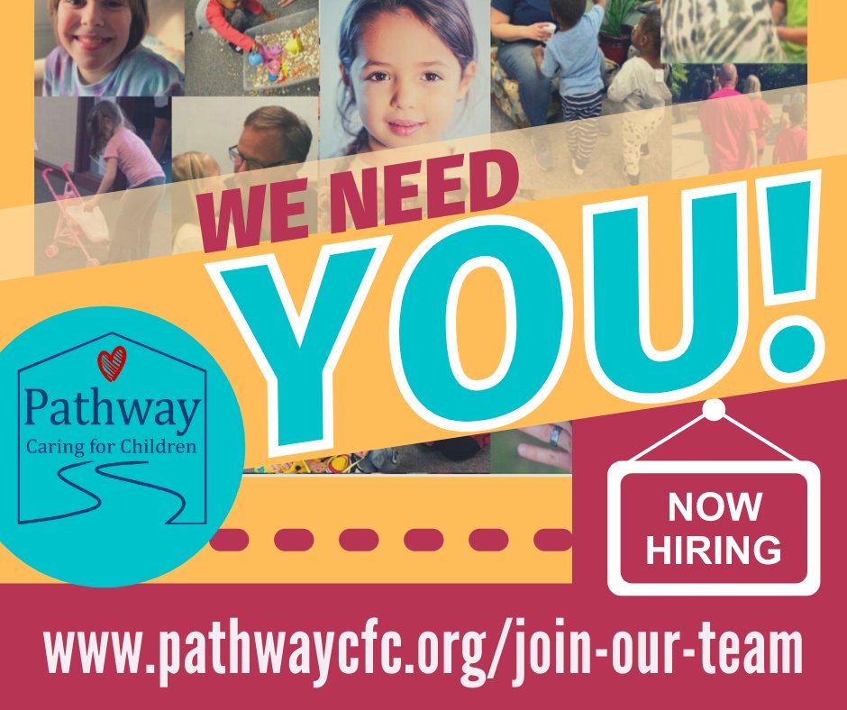 Are YOU the right fit? Pathway is HIRING! Join our team of committed and caring professionals making a difference in the lives of children and families! Share and follow the link to view current opportunities: ow.ly/m6Yw50HKOxv
#hiring #pathwaycfc #joinourteam
