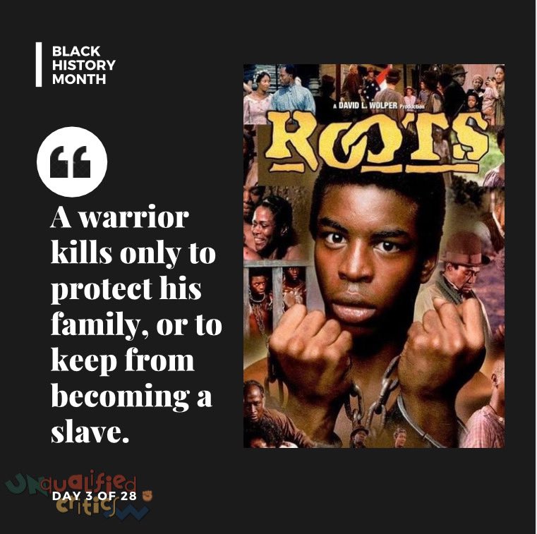 CriticsPc's tweet photo. Day 3 of 28 โ๐ฝโ๐พโ๐ฟ #Roots
#BlackCinema #BlackHistoryMonth
#BlackMagic #UnqualifiedCritics #28Blackfilms #BlackGirlsRock #KansasCity #Podcast https://t.co/5SUJX45B7n
