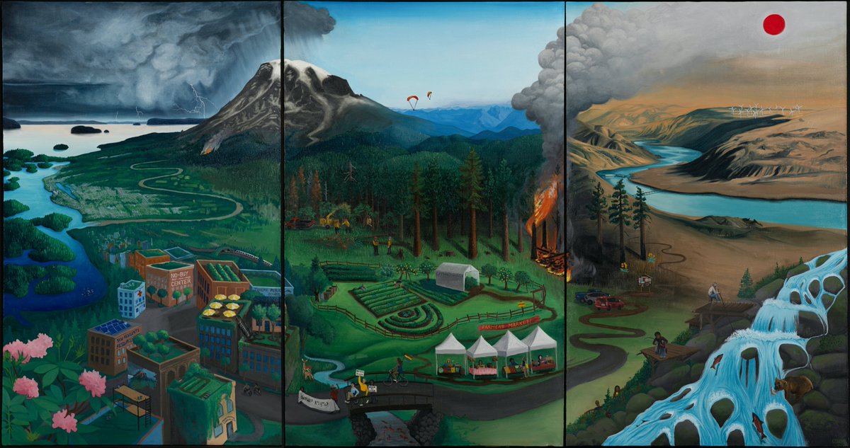 CIG_UW's tweet photo. 💭Ever wonder what a climate-resilient future might look like?
🖌️🎨 Local artist @ClaireSianna &amp; @CIG_UW are helping us envision this future with a painting depicting climate resilience in the PNW!
🖼️Check out this new story map to learn more > https://t.co/QtJCgkF4Jm https://t.co/5SuUAHQhVO