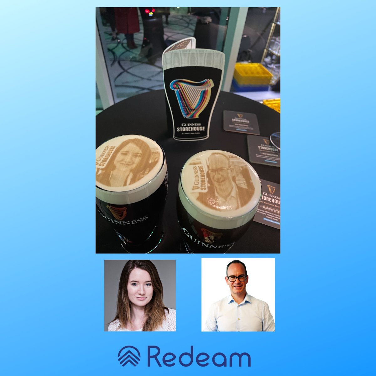 Recognize these two in the Guinness? It's our own Lauren Oliver and Jon French! Now that's what we call 21st Century personalization (or "personalisation" as the case may be)! #bimconference2022