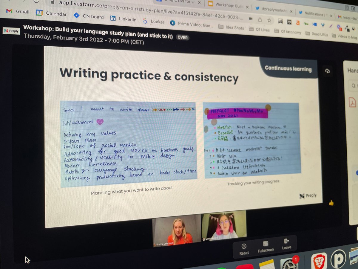 tacox15's tweet photo. Wow... what a workshop with @lindiebee. Speechless for the #preplyworkshopfam and your amazing support of each other 💪 Now go learn that language! https://t.co/el7I14Yx33
