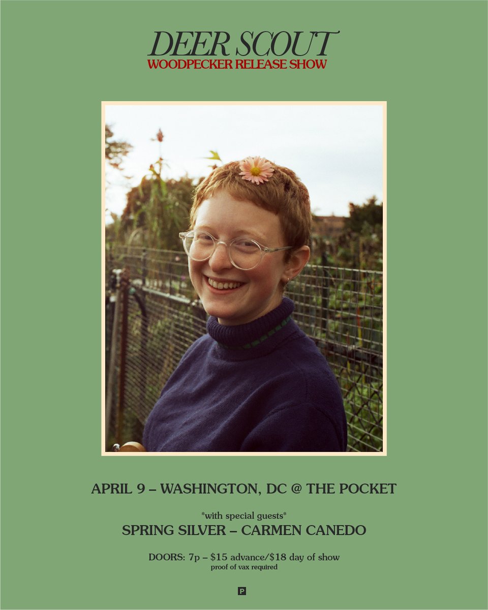 ON SALE NOW!
April 9th, 2022: 
<a href="/deer_scout/">deer scout</a> w/ <a href="/SpringSilverYa/">Spring Silver 🇵🇸🇨🇩</a> &amp; @carmen_canedo_ 🥳
🎟️: eventbrite.com/e/the-pocket-p…