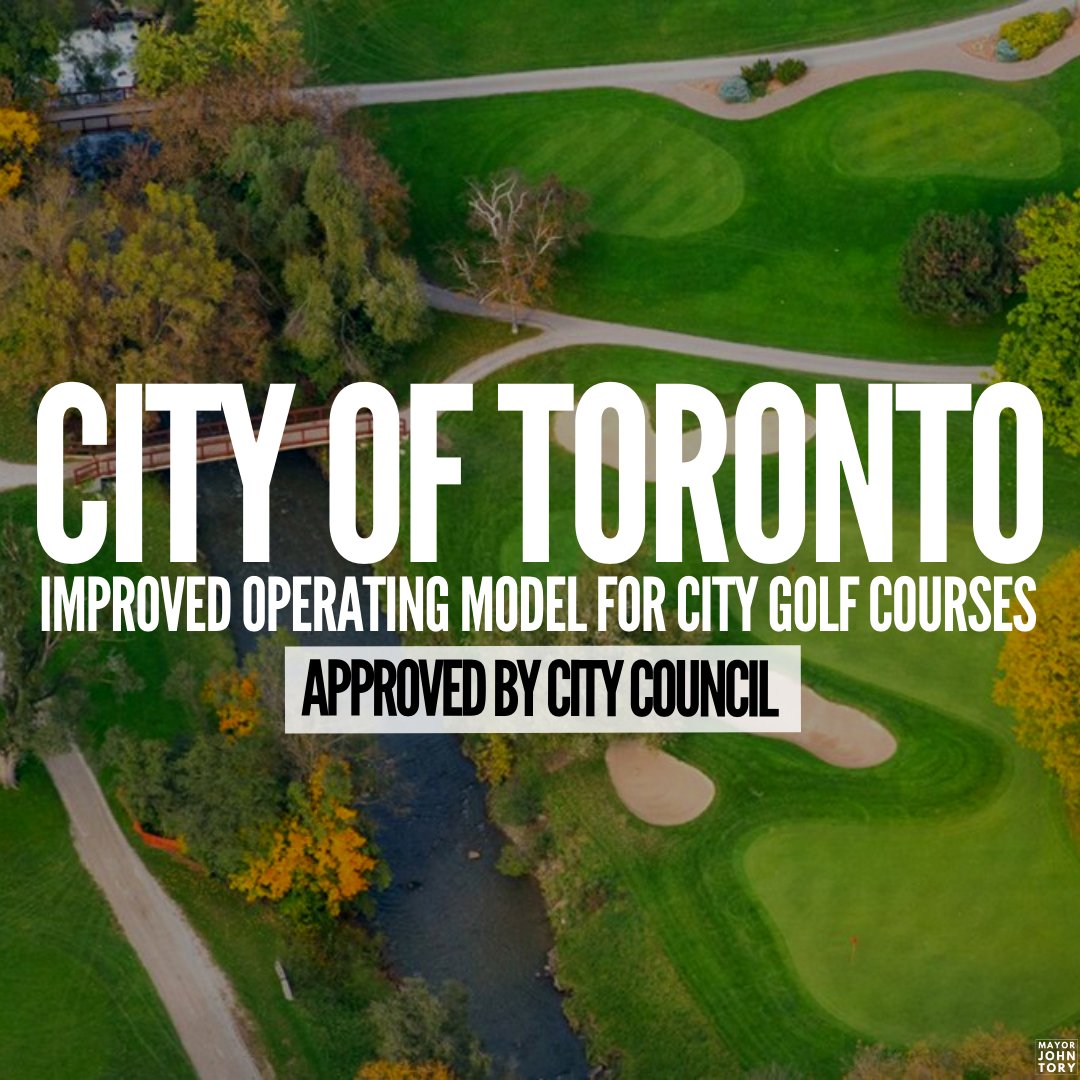 Council has approved an improved operating model for <a href="/cityoftoronto/">City of Toronto 🇨🇦</a> golf courses, that will help: 

✅Deliver a better experience for golfers
✅Support affordable access to the game
✅Year-round opportunities for residents, such as hiking and snow-shoeing

toronto.ca/news/toronto-c…