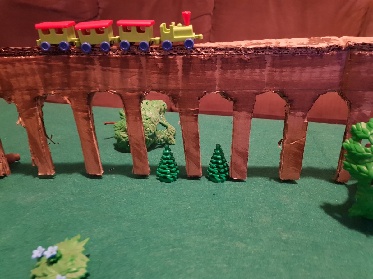 ruth_dewar's tweet photo. @LHSTechnologies @#LHSTaskmaster Joshua made the Glenfinnan Viaduct from cardboard, fence paint and some lego https://t.co/BDnYx51Wlw