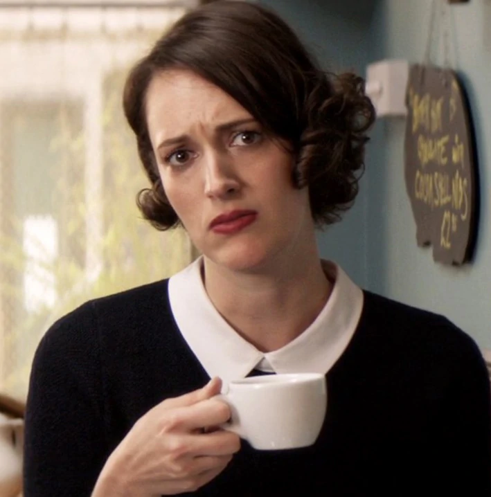 cringebiotd's tweet photo. our second cringe bisexual of the day is fleabag from the show fleabag! (canon bi) https://t.co/IYm0e4uAgE