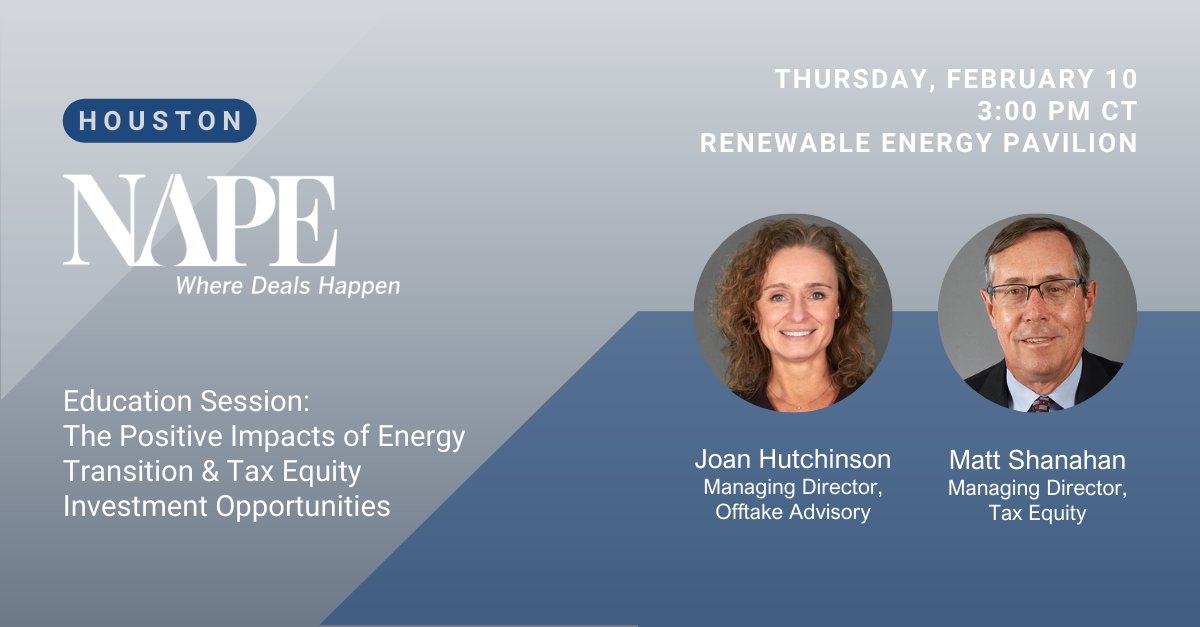 Our team is looking forward to attending the 2022 <a href="/NAPE_Expo/">NAPE Expo | NAPE Summit Feb. 18- 20, 2026</a> Summit next week! Mark your calendar for February 10 at 3:00pm to hear from our team at the Renewable Energy Pavilion Theater.
