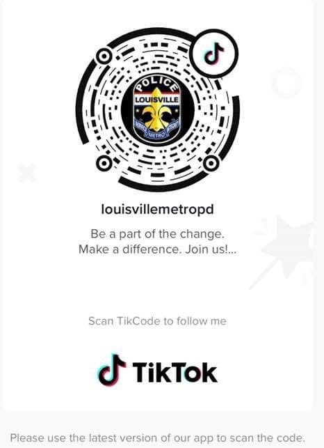 Follow us on #TiKTok #LMPD #Louisville #BeTheChange #Recruiting #FollowUs #CommunityPolicing #BePartOfYourCommunity