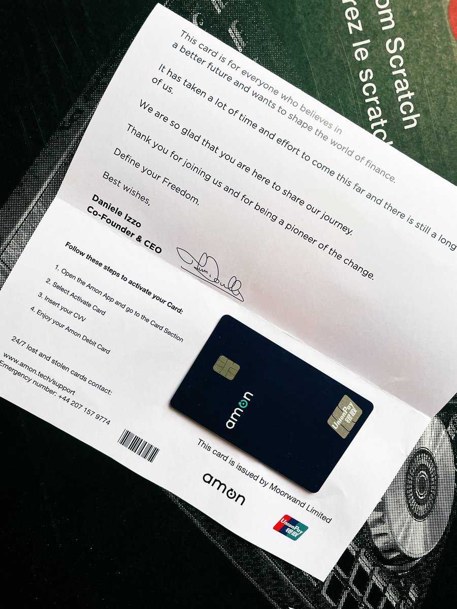 Deku_85's tweet photo. The day has come, when the unbelievers have to eat their fud and admire my new @amonwallet debit card.
Uk soft launch first... then Europe..then the World 🚀🌎
@amonwallet #payments #AmonTech #CeFi #DeFi $AMN https://t.co/0Mnctm3D5F