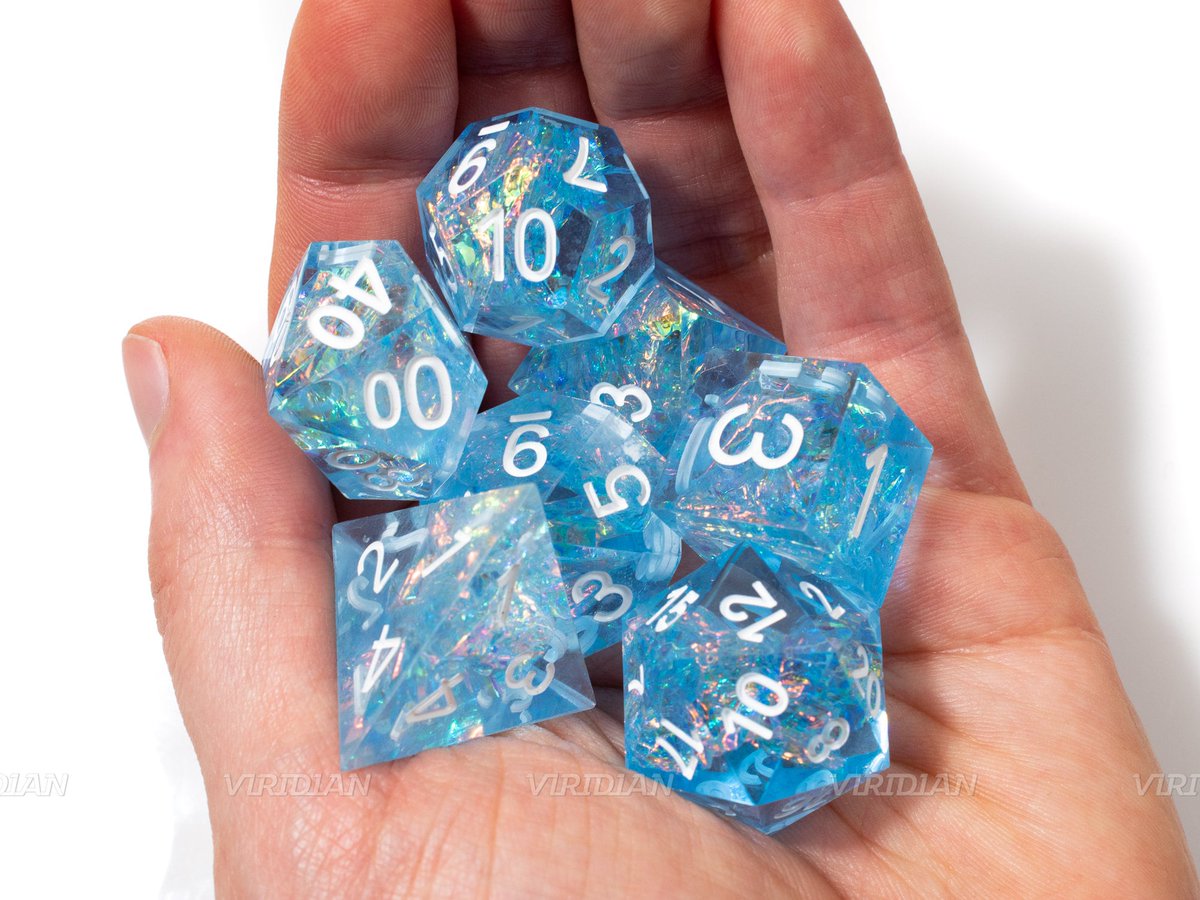 ViridianDice's tweet photo. 🎲 DICE GIVEAWAY: ICECAPS 🎲

This set perfectly captures the icy tundra landscape of Viridian's HQ! 🥶❄️🧊

TO ENTER:
1️⃣ RT this post
2️⃣ Follow @ViridianDice 
3️⃣ Tag a friend!

US only! Please have DMs open. Winner will be announced Monday, 2/7!

#dnd #dice #giveaway https://t.co/mwdVCYSpfZ