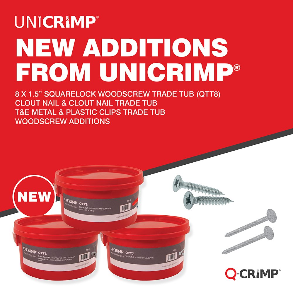 Unicrimp's tweet photo. Providing installers with a range of the most popular fixings and clips in a durable, re-sealable plastic tub with carry handle, our tradesmen tubs are a handy van staple.

They are compact in size; ideal to transport from job to job.

https://t.co/w6WYTPTbOw https://t.co/wfIMSV32Q5
