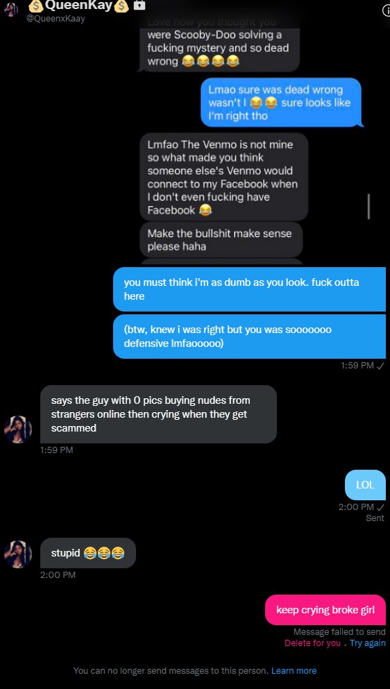 looking4asiann1's tweet photo. @queenxkaay is a #scammer if you're #buyingnudes #buyingcontent she's been trying to scam me for months now and it's not working. stay vigilant men https://t.co/kK13L4zd8K
