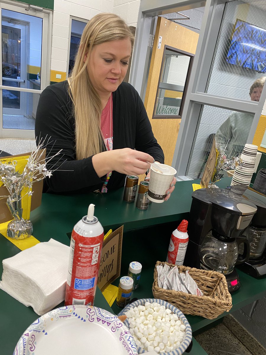 GuildElementary's tweet photo. What a perfect day for some hot chocolate. House Council hosted a hot chocolate bar for our faculty and staff today! #Gesstrong https://t.co/2T3XD4MceM