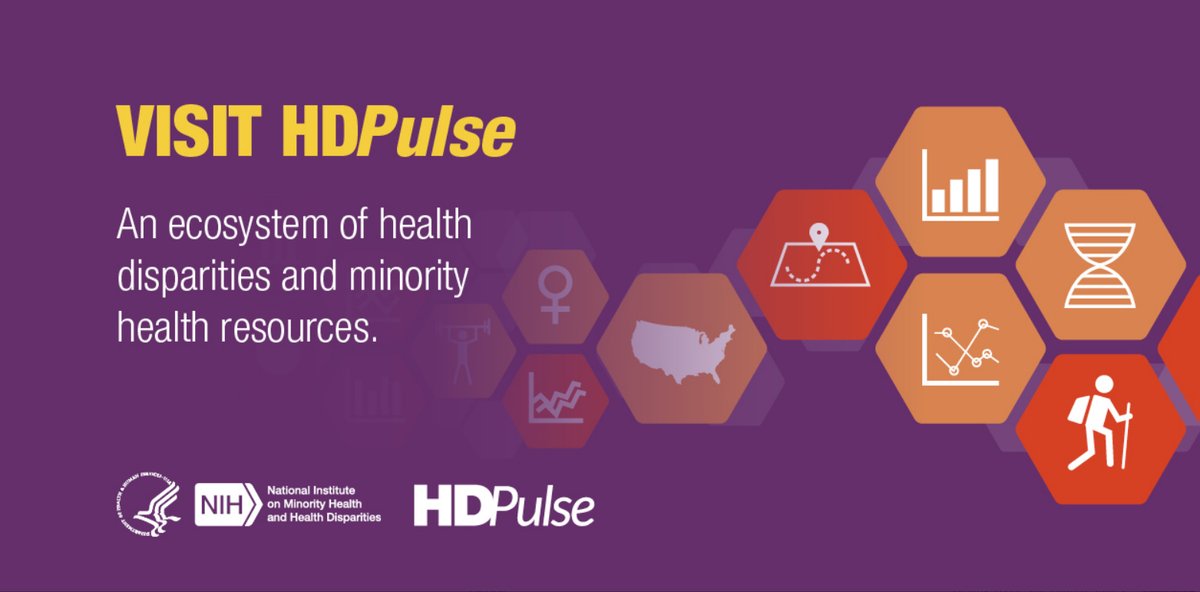 ResearchMatch's tweet image. The #HDPulse Data Portal at @NIMHD  provides an ecosystem to characterize #HealthDisparities and motivate action to reduce them. hdpulse.nimhd.nih.gov
