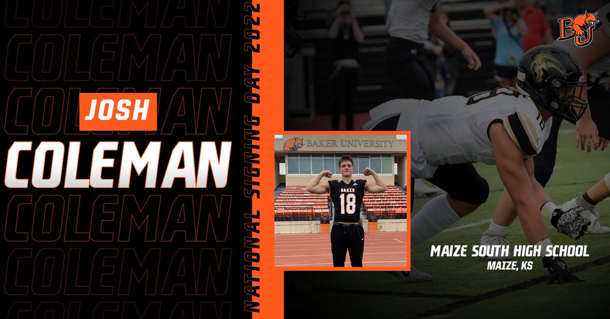 Excited to welcome Josh to the Baker football family! #BUon2