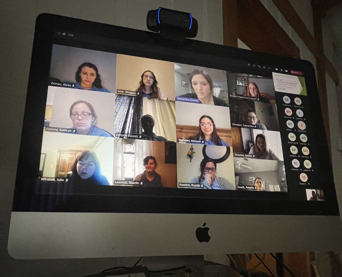 Shout out to our students for participating in 5 hours of remote learning during “snowmageddon”!! 👏🏻👏🏻👏🏻 Thank you to our special guest who shared her experiences with OT and COVID recovery! #AisforAwesome <a href="/KSU_Ashtabula/">Kent State Ashtabula</a> <a href="/deansuestocker/">Dr. Susan J. Stocker</a>