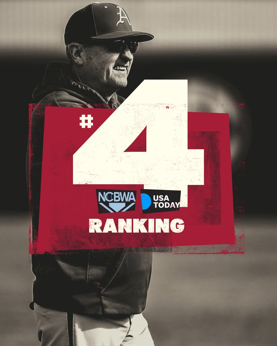 RazorbackBSB's tweet photo. The No. 4 Arkansas Razorbacks https://t.co/pofofXqclH