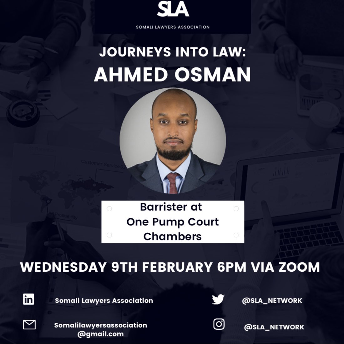 Our next ‘Journeys into Law’ webinar is an exciting one! Join us with Ahmed Osman as we hear his journey into becoming a Barrister at One Pump Court Chambers 

You must be a member to attend. Use this link if you haven’t already done so! lnkd.in/dirzPA5W