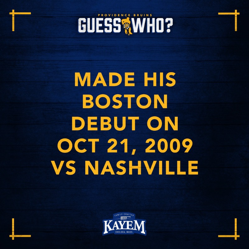 AHLBruins's tweet photo. Time for another #GuessWho, presented by @KayemBrand, featuring four clues to guess the #AHLBruins player/alumni!

Think you know the answer this week? Click the link and see if you guessed right!

🤔 >> https://t.co/F0LyLkgycO