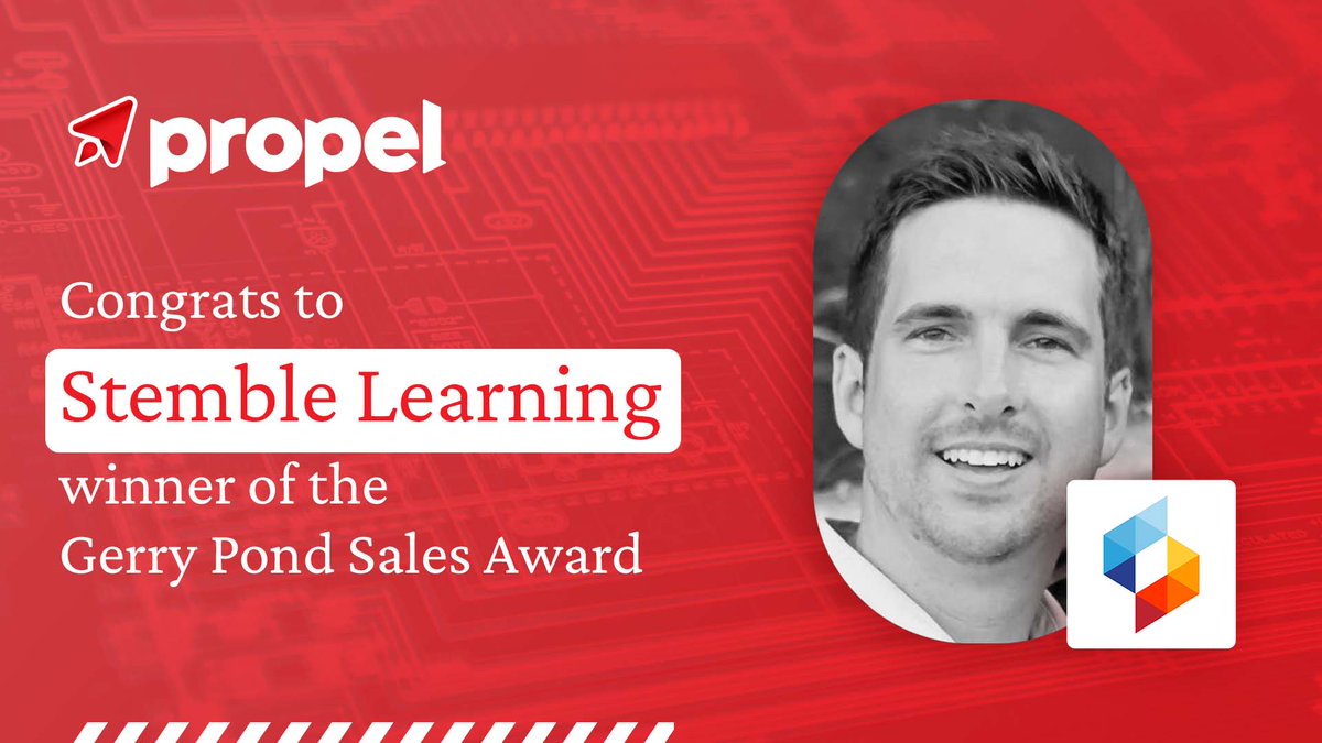 propelict's tweet image. A huge congrats to our finalists @renderator and @VroomCrew and the big winner of the Gerry Pond Sales Award @stembleinc. Exciting days ahead for this web-based e-learning platform for chemistry. 👏👏👏🚀