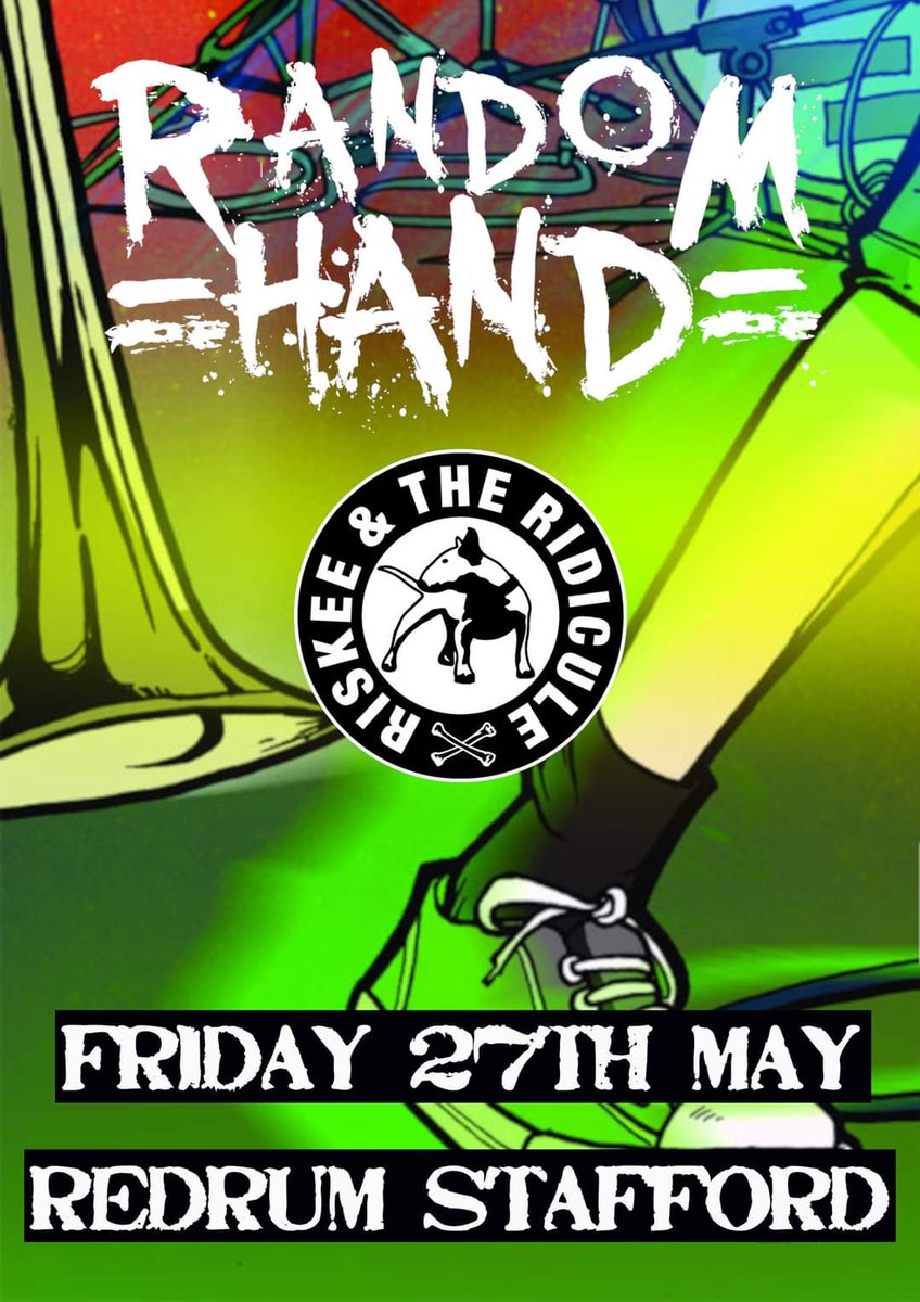 Redrum Stafford (@redrum_stafford) on Twitter photo How about this then <a href="/RandomHandUK/">Random Hand</a> and <a href="/RiskeeRidicule/">Riskee & The Ridicule</a> smashing it up at Redrum on a Friday night this May! How about this then <a href="/RandomHandUK/">Random Hand</a> and <a href="/RiskeeRidicule/">Riskee & The Ridicule</a> smashing it up at Redrum on a Friday night this May!