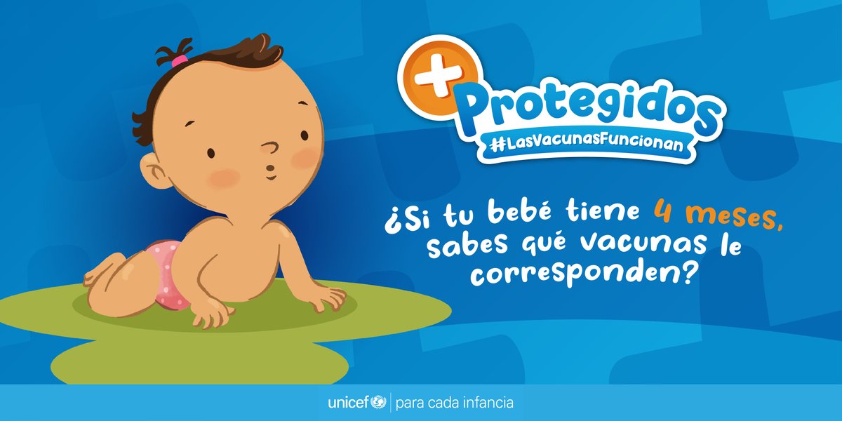 unicefvenezuela's tweet photo. Cuando un bebé tiene 4 meses de vida le corresponden las segundas dosis de las vacunas rotavirus, polio, neumo 13 valente y pentavalente. 
 
Conoce más aquí 👉 https://t.co/KzandJ1j6S 
 
#LasVacunasFuncionan https://t.co/igElKAVDwr