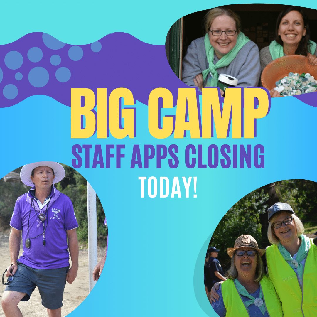 Big Camp staff applications are only open for a few more hours. Thinking of getting involved? Act quickly and get your name down today!

Lady Somers Camp: loom.ly/ilEvW30
Lord Somers Camp: loom.ly/AKVrPms