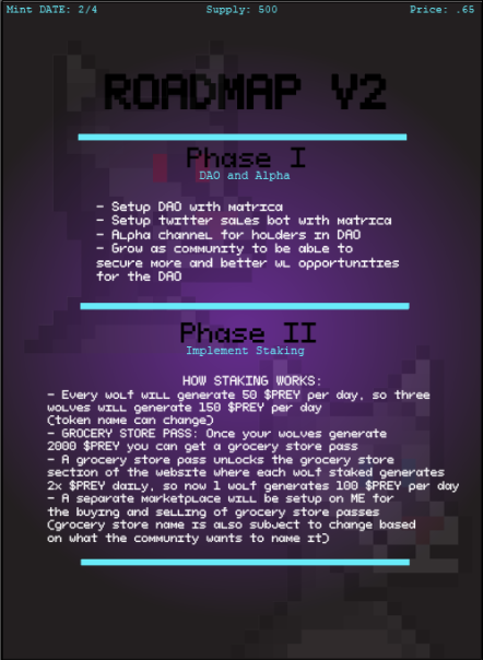 WestsideWxlves's tweet photo. New Roadmap👀
#solana #SolanaNFTs https://t.co/YVrx92eJHb