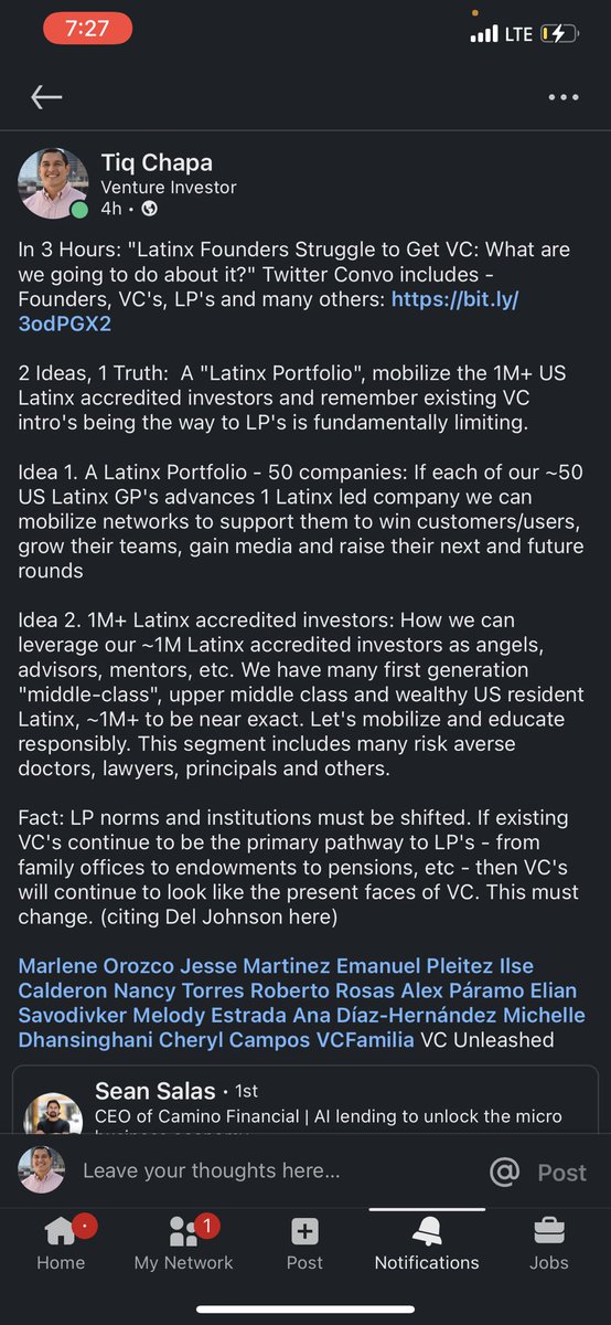 TiqChapa108's tweet photo. Great conversation Re: ensuring Latinx founders have  funding to scale. Some ideas on how we can begin to shift norms @StanfordLatino @Bea_latina @MichaelDTubbs @LBANstrong @ArturoCazares @FamiliaVc @VcUnleashed https://t.co/gFpDrXImPu @aguerrerovc #LatinxPortfolio @iamnancyat https://t.co/JzrgUcfWJ2