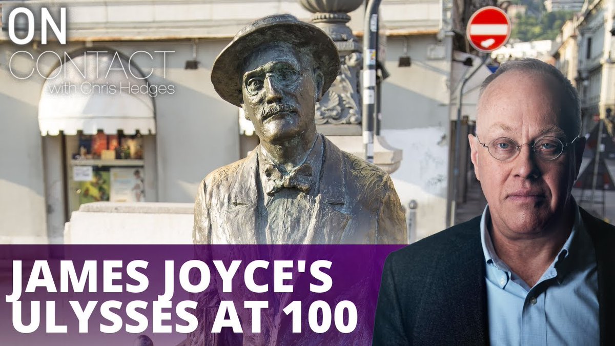 RT_America's tweet photo. In this week's #OnContact Chris Hedges is joined with professor Sam Slote to discuss the one hundredth anniversary release of Ulysses by James Joyce. Stream Now for more.
https://t.co/GUE3hzyb2N https://t.co/Zkei7FVAFJ
