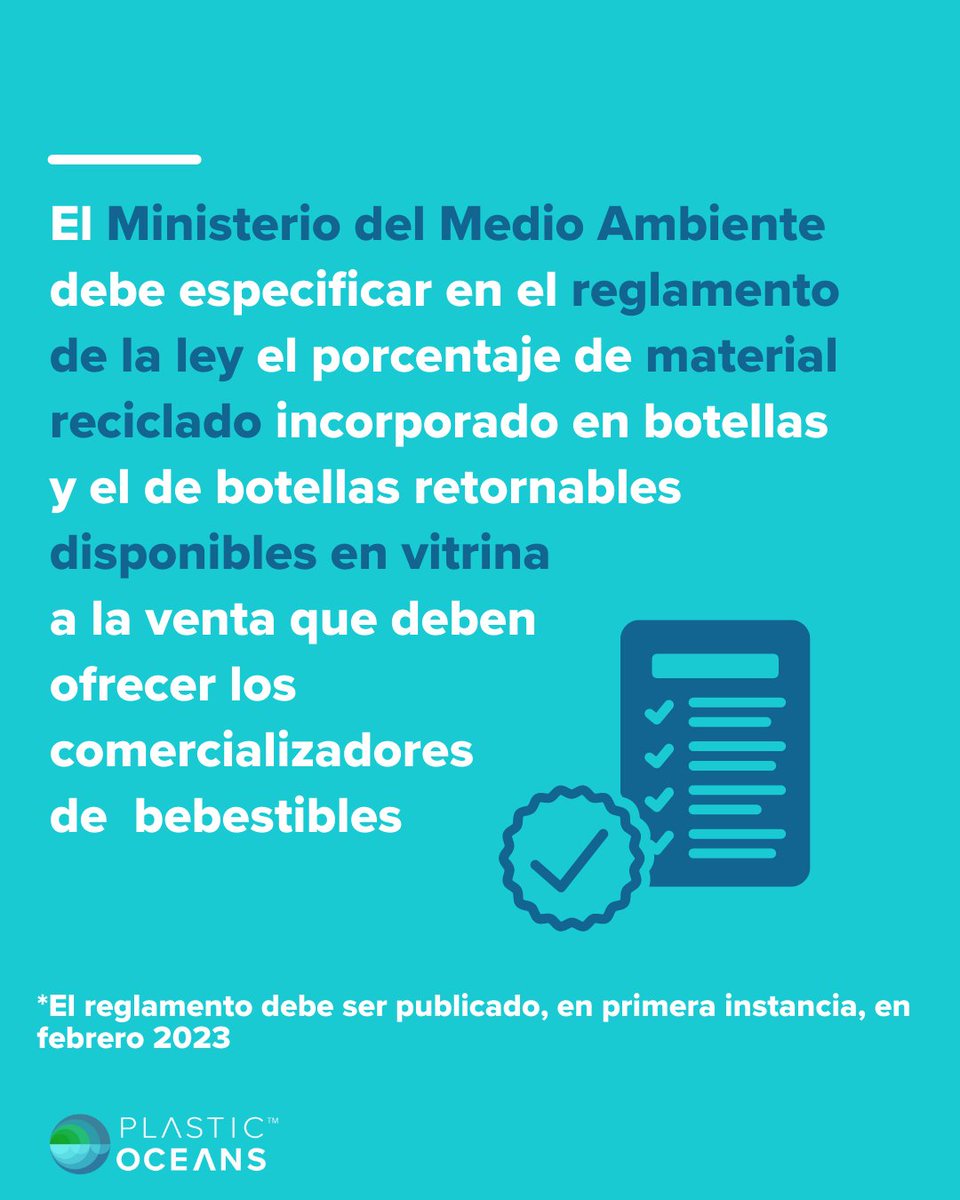 PlasticoceansLA's tweet photo. ¿De qué habla la Ley 21.368 sobre las regulación de botellas plásticas? 🤔
#LeyPUSU #Ley21368 https://t.co/B0Y7O1jVpl