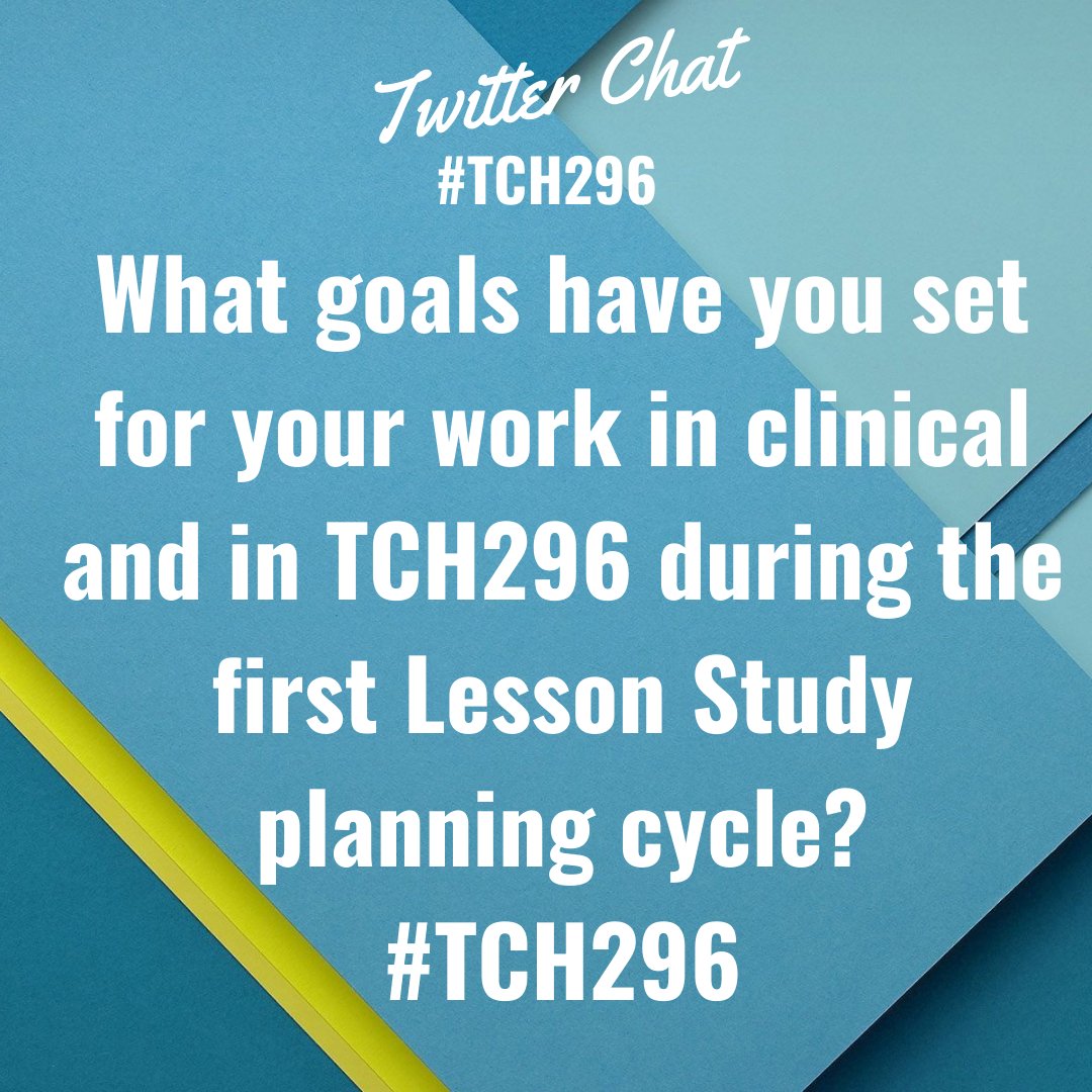 ramullen7's tweet photo. Q5: What goals have you set for your work in clinical and in TCH296 over the next couple weeks? #TCH296 https://t.co/3iH1vQBskD