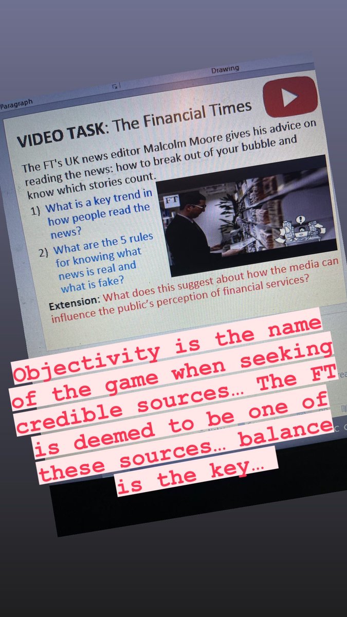 mrcollinsfinanz's tweet photo. Reviewing the portrayal of finance in the different types of media with the yr13s… the key message was objectivity… creating balance by seeking all angles and approaches… #rvlearning #libf #Finance #FinancialEducation #compounded https://t.co/REPJo1IRGB