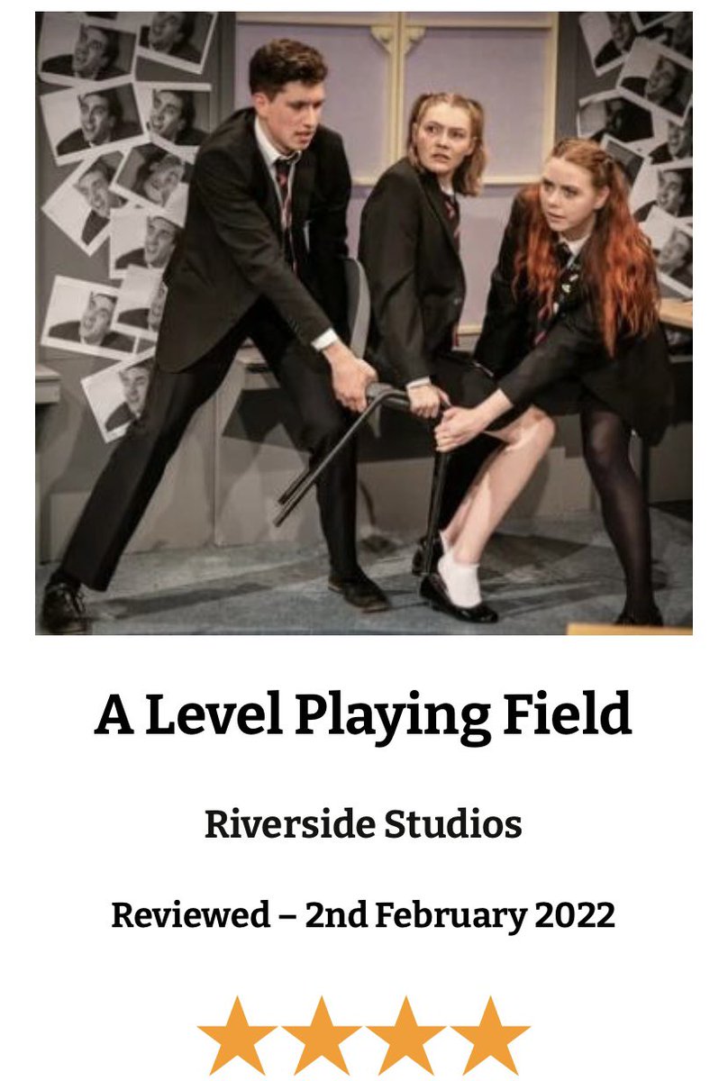 NeckndNeck's tweet photo. Wow! What a review! 
A massive thank you to Jonathan Evans for your very kind words! 
And another big thank you to everyone who attended last nights rehearsed reading, it was an absolute joy 🤩 
We are still overwhelmed by your support 💙✨
@RiversideLondon https://t.co/FuYSvKfHNw