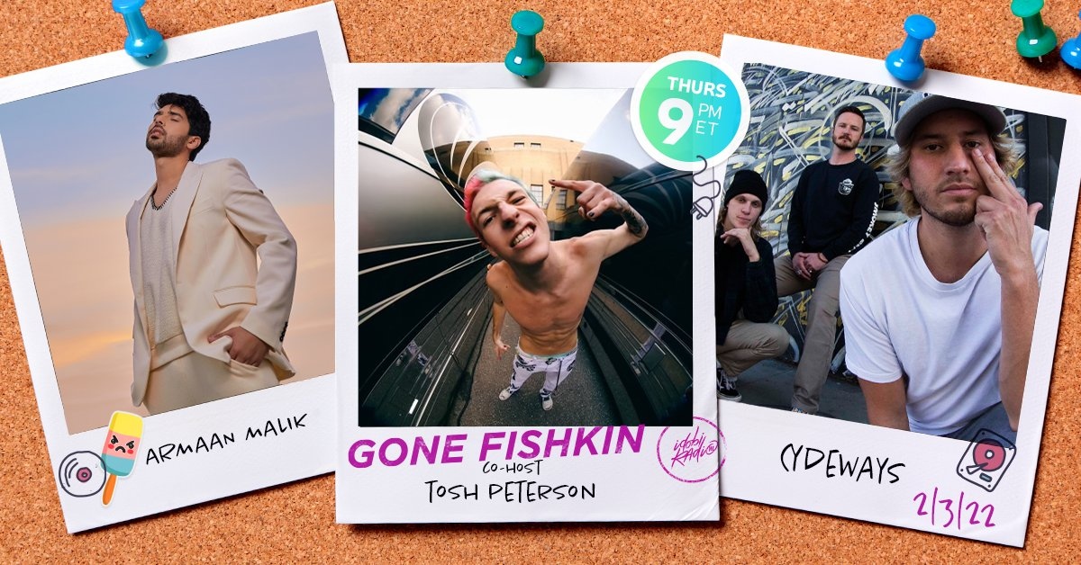 idobi Radio (@idobiradio) on Twitter photo Tonight at 9PM ET, tune into <a href="/GoneFishkin/">Fish</a>! <a href="/tosh_thedrummer/">Tosh Peterson</a> will be co-hosting plus <a href="/CydewaysMusic/">Cydeways</a> will be stopping by and <a href="/ArmaanMalik22/">ARMAAN MALIK</a> will be calling in! Listen at ido.bi/player Tonight at 9PM ET, tune into <a href="/GoneFishkin/">Fish</a>! <a href="/tosh_thedrummer/">Tosh Peterson</a> will be co-hosting plus <a href="/CydewaysMusic/">Cydeways</a> will be stopping by and <a href="/ArmaanMalik22/">ARMAAN MALIK</a> will be calling in! Listen at ido.bi/player