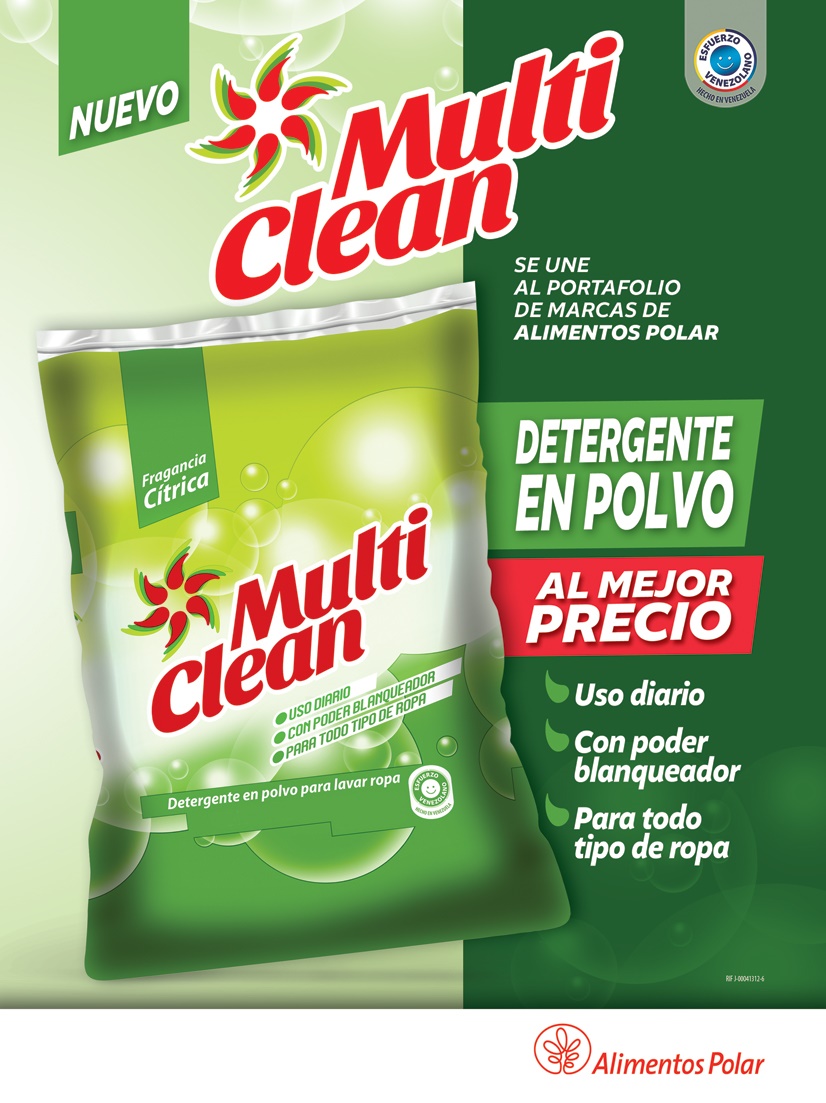 CMadeirense's tweet photo. MULTI CLEAN, en sus presentaciones de 400g y 900g, con poder blanqueador para la limpieza de la ropa, una fragancia cítrica insuperable y al MEJOR PRECIO. De Alimentos Polar, hecho en Venezuela. ❤️
#Multiclean #detergenteenpolvo #venezuela #limpieza #productosdelimpieza https://t.co/jhLeHqXZPE