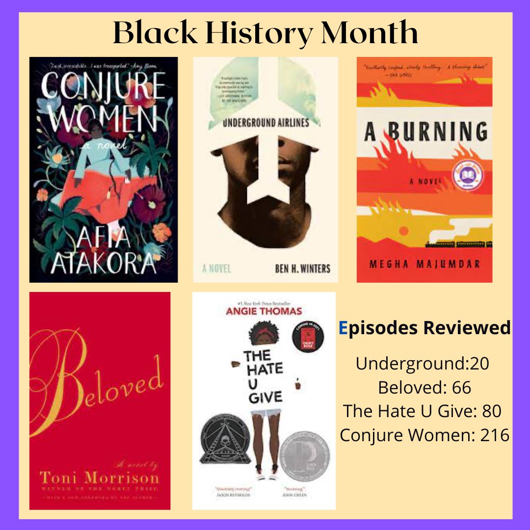 February is Black History Month, so we wanted to give a few books recs through out the month!

Check out these book by @afiaatakore @benhwinters @meghamaj #tonimorrison @angiecthomas #bookish #books #bookpodcast #bookrecs #3bookgirls