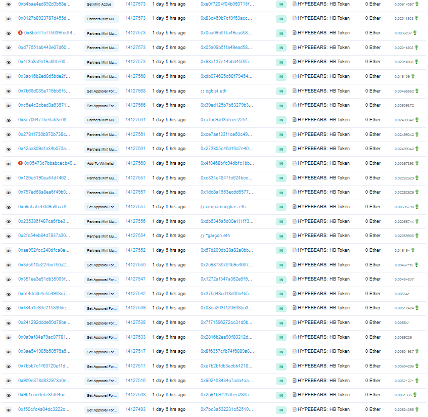 NFTethics's tweet photo. Many scam projects have the same mod teams active on all their Discords. They are part of the team and in most cases (e.g. HypeBears) received free mints. It's interesting to see that they generally all immediately flipped these on OS: that's how much they believe in the project. https://t.co/OLF6KouaQb