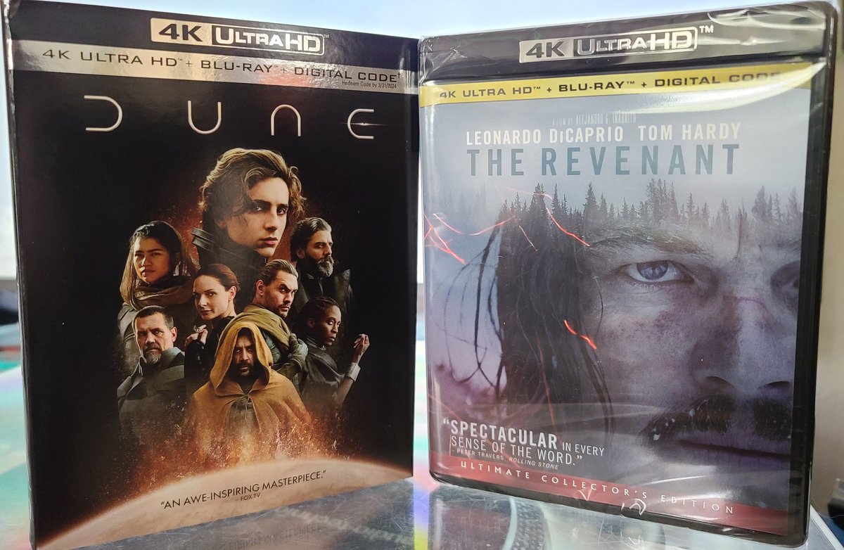 TheMetalWhovian's tweet photo. Latest #4KBluray & #DoctorWho goodies arrival! #Dune #TheRevenant #Excelis #BigFinish #PhysicalMedia https://t.co/Jwgj7T4Hd6