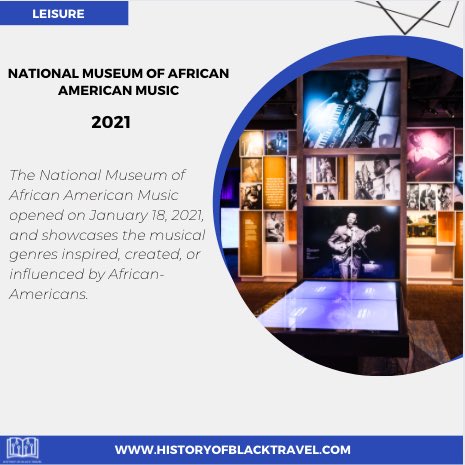TODAY IN BLACK TRAVEL HISTORY…

@thenmaam is the premier global destination for music lovers of all generations, and inspires, educates, and transforms appreciation of American music. Learn more on historyofblacktravel.com #blacktravelalliance