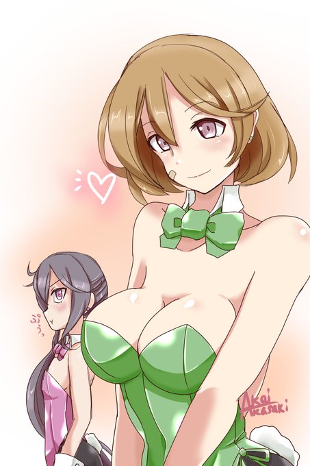 「提督、どうしました? ──朧たちは、いつでも貴方の傍に居ますよ♡」
「…鼻の下、伸びきってるわよ? だらしないっ💢」

時々、こういうあだるてぃー強めのオッボも描きたくなる訳で 